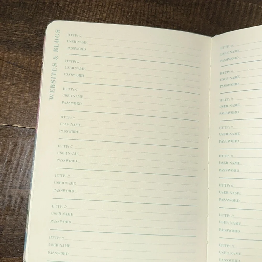 Small size Floral Planner with Pink and Blue Accents